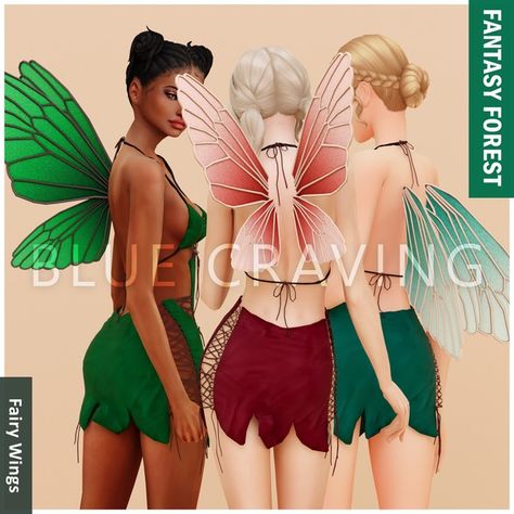 Fantasy Forest Collection - Fairy Wings | Patreon Elven Clothing, Sims 4 Anime, Sims 4 Mm Cc, Sims 4 Game Mods, Sims 4 Cc Skin, Sims 4 Cc Folder, Casas The Sims 4, Sims 4 Teen, Sims 4 Mm