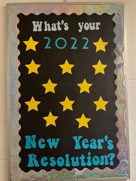 New Year’s Resolution Bulletin Board, New Year Resolution Bulletin Board, New Years Resolution Bulletin Board, Happy New Year Bulletin Boards, New Years Bulletin Board Ideas, New Year Bulletin Boards, Team Bulletin Board, Billboard Ideas, December Bulletin Boards