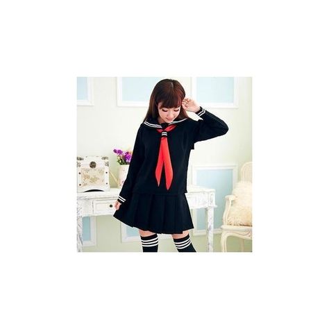 Uniform Costume (31 AUD) ❤ liked on Polyvore featuring costumes, dresses, innerwear, women, womens sailor halloween costume, ladies costumes, christmas costumes, christmas halloween costume and womens halloween costumes Outfit Ideas Japanese, Girls Sailor Dress, Japanese Minimalist Fashion, Blue Plaid Skirt, Sailor Uniform, Girl Uniform, Party Blouse, Sailor Dress, Japanese School