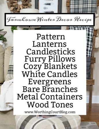 Easy recipe for winter decorating in your home #winter #winterdecor Winter Decor Ideas For The Home, Easy Winter Decorations, After Christmas Decor, Decor After Christmas, Farmhouse Winter Decor, Winter Lodge, Cozy Winter Decor, Merry Chistmas, Winter Wreath Diy