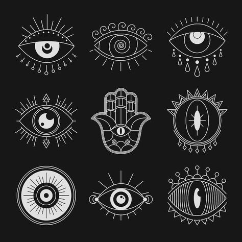 Evil eye symbol set | Free Vector #Freepik #freevector #evil-eye #nazar #symbol #pictogram Evil Eye Symbol, Eye Symbol, Psd Icon, Set Free, Vector Photo, Third Eye, Evil Eye, Graphic Resources, Vector Images