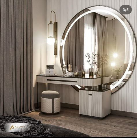 Dresing Tebal Design Modern New Model, Dressing Unit Design Modern, Latest Dressing Table Designs, Bedroom Vanities, Geometric Invitations, Dressing Unit, Small Dressing Table, Glass Closet, Colourful Living Room Decor