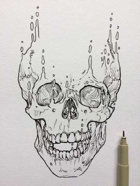 Noel Badges Pugh, Skull Art Drawing, Skulls Drawing, Skeleton Art, Tattoo Art Drawings, Dark Art Drawings, Skull Drawing, Pencil Art Drawings, Art Drawings Sketches Creative