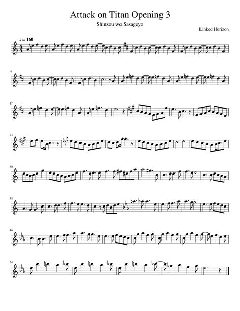 Anime Flute Sheet Music, Flute Solos, Anime Sheet Music, Free Flute Sheet Music, Easy Violin Sheet Music, Sheet Music For Flute, Piano Songs Sheet Music, Trombone Sheet Music, Piano Music Easy