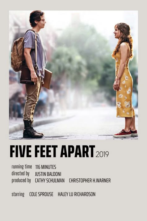 Five_feet_apart Five Feet Apart Poster, Poster Polaroid, Romance Movie Poster, Five Feet Apart, Romcom Movies, Celebrity Fashion Fails, Movies To Watch Teenagers, Most Paused Movie Scenes, Iconic Movie Posters