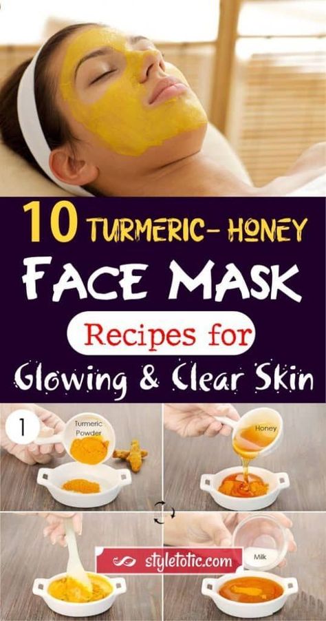 Face Mask For Clear Skin, Mask For Clear Skin, Honey Facial Mask, Clear Skin Face Mask, Honey Facial, Maquillage Yeux Cut Crease, Homemade Face Mask, Mask Recipes, Turmeric And Honey