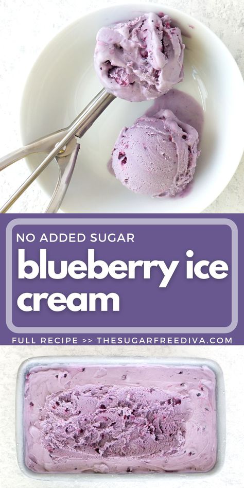 Sugarless Recipes, Freezer Snacks, Blueberry Ice Cream Recipe, Beachbody Challenge, Tasty Sweets, Sugar Free Ice Cream, Dessert Snacks, Vegan Ice Cream Recipe, Healthy Ice Cream Recipes