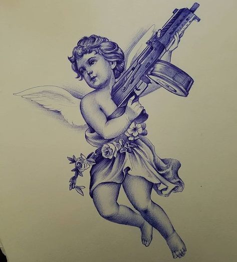 Artwork by @mannyhotsauce  Follow @_behindthepen_ •  #behindthepen #pendrawing #penart #bic #chicano #supportart #vans #drawing… Demon Cherub Tattoo, Gangster Angel Tattoo, Gangsta Angel Tattoo, Chicano Angel Tattoo, Vans Drawing, Candle Tattoo Design, Cherub Tattoo Designs, Pen Artwork, Aztec Drawing