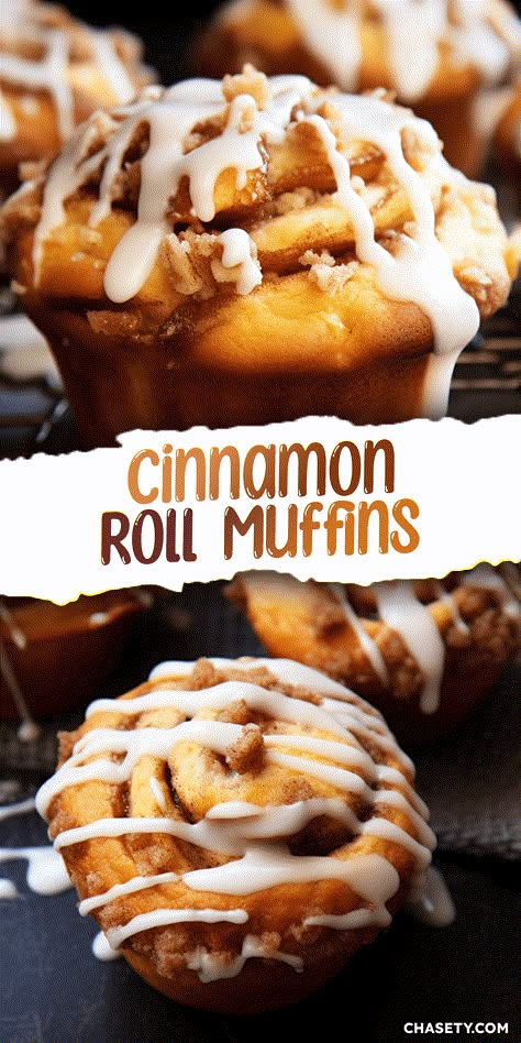 Cinnamon Roll Muffins - Chasety Gf Cinnamon Roll Muffins, Pumpkin Cinnamon Roll Cupcakes, Muffin Cinnamon Rolls, Cinnamon Scroll Muffins, Cinammon Muffin Recipes, Banana White Chocolate Chip Muffins, Breakfast Ideas Pastry, Cinnamon Rolls Cupcakes, Cinnamon Rolls Muffins