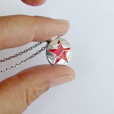 Soldier Necklace, Marvel Jewelry, Marvel Gifts, Marvel Clothes, Sterling Silver Jewellery, Steampunk Jewelry, Anime Merchandise, Jewelry Sterling Silver, The Avengers