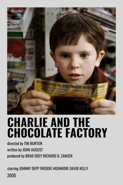 Minimalist Movie Posters, Foto Muro Collage, Charlie And The Chocolate Factory, Freddie Highmore, Film Vintage, Iconic Movie Posters, Movie Card, Buku Harry Potter, Girly Movies