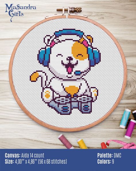 Galaxy Cross, Stitch Games, Gamer Cat, Cross Stitch Floss, Dmc Cross Stitch, Cross Stitch Fonts, Halloween Cross Stitch Patterns, Cat Cross Stitch Pattern, Completed Cross Stitch