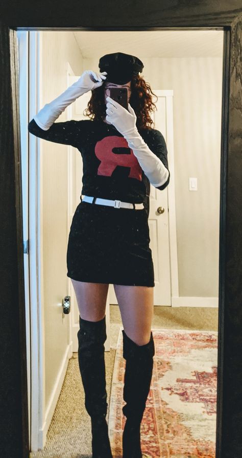 Team Rocket Grunt, Cosplay For Halloween, Team Rocket, Project Inspiration, Super Smash Bros, Smash Bros, Rocket, Leather Skirt, Halloween Costumes