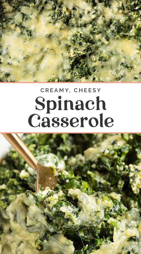 Creamed Spinach Casserole, Spinach Casserole Recipes, Spinach Bake, Great Dinner Recipes, Spinach Casserole, Cheesy Spinach, Veggie Casserole, Creamy Spinach, Creamed Spinach