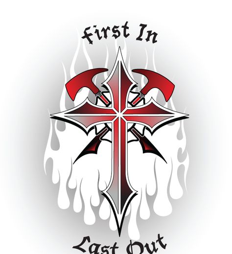 This is a tattoo that I designed for a buddy of mine. He is a volunteer firefighter and is very proud of his job. Tattoos Firefighter, Fireman Tattoo, Firefighter Tattoos, Maltese Cross Firefighter, Firefighter Tattoo, Fire Fighter Tattoos, Firefighter Art, Firefighter Decor, Firefighter Quotes