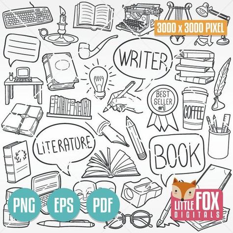 WRITER doodle vector icons. Literature and Language, Write Books Doodle Icons Clipart. Hand Drawn Line Art Design Clip Art Coloring Sketch. Font #font fonts #fonts doodle font #doodlefont doodle fonts #doodlefonts doodles fonts #doodlesfonts doodles font #doodlesfont 5.315 Writer Doodle, Books Doodle, Arts Doodle, Doodle Icons, Doodle Vector, Draw Doodle, Doodle Books, Doodle Design, Doodle Fonts