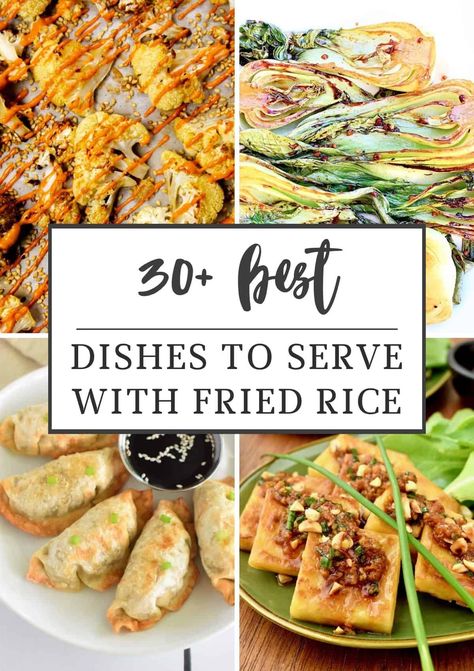 What to Serve with Fried Rice: 30+ Best Side Dishes Sides For Chinese Food, What Goes With Fried Rice, Fried Rice Side Dish, Asian Ribs Recipe, White Rice Dishes, Shrimp Side Dish, Rice Recipes Side, Rice For Dinner, Vegetable Fried Rice Recipe