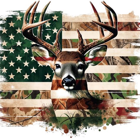 Sublimination Tumbler Designs, Hunting Sublimation Designs, Men Wallpaper, Deer Watercolor, Deer Png, Parties Decorations, Deer Wallpaper, American Flag Wallpaper, Hunting Design