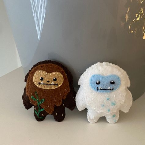 PDF Sewing Pattern for Felt Yeti and Sasquatch, Mini Felt Plush Bigfoot and Snow Monster, Christmas Ornaments, Holiday Decor, SVG Included - Etsy Felt Bigfoot, Felt Yeti, Yeti Plush, Monster Christmas, Felt Plush, Snow Monster, Homeschool Ideas, Felt Ornaments, Christmas 2024