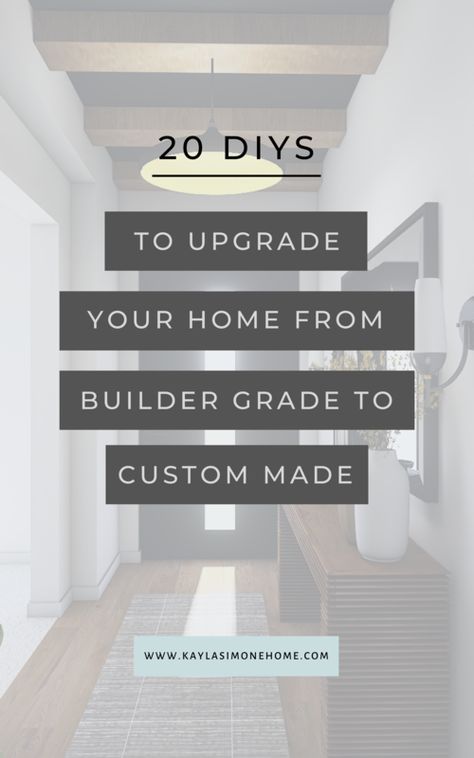 Builder Grade Updates, Builder Grade To Custom, Upgrade Builder Grade, Striped Accent Walls, Striped Accent Wall, Builder Grade Kitchen, Diy House Renovations, Striped Walls, Builder Grade