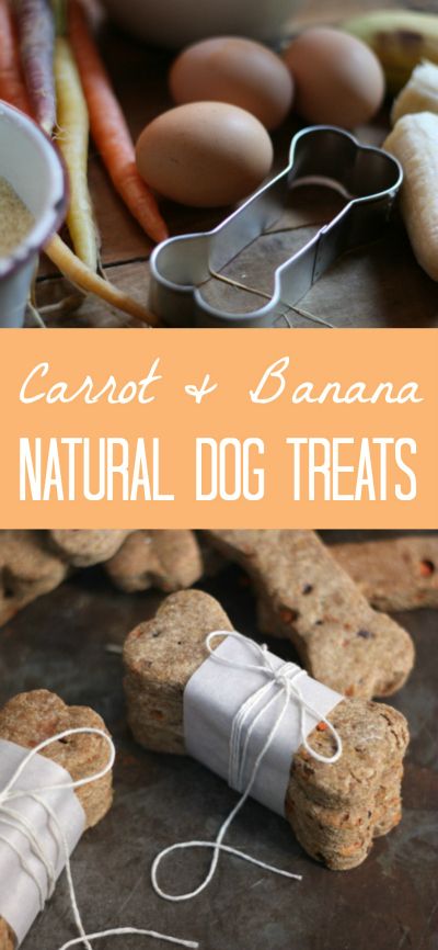 Homemade Natural Carrot and Banana Dog Treat bones. Natural Dog Treats Recipes, Banana Dog Treats, Homemade Pet Treats, Dog Treat Recipe, Dog Biscuit Recipes, Food Dog, Diy Dog Treats, Puppy Treats, Natural Dog Treats