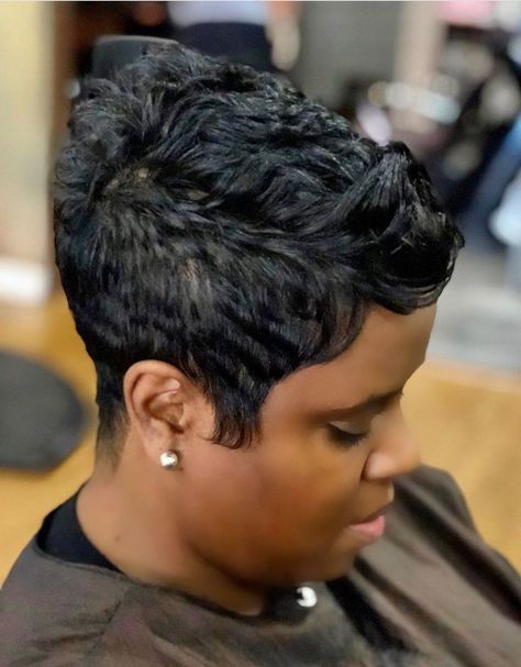 Pin by Faitheleen Henderson on Great Hair | Cute hairstyles for short hair, Short hair styles pixie, Short sassy hair Black Pixie Haircut, Short Black Haircuts, Short Hair Styles African American, Short Relaxed Hairstyles, Black Hair Short Cuts, Short Black Hair, Short Haircut Styles, American Hairstyles, Easy Hairstyles For Medium Hair