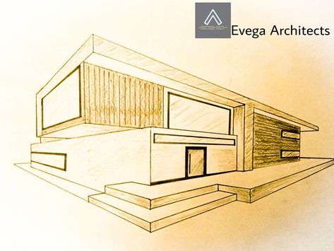 3d modern house elevation design sketch Modern House Elevation Design, Modern House Elevation, Double Storey House, Simple House Design, Minimal House Design, Elevation Design, House Elevation, Architect Design, Art Drawings Simple