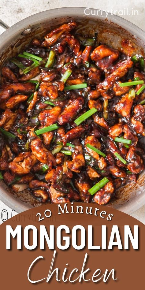 Mongolian chicken in skillet General Tao Chicken, Mongolian Chicken, Homemade Chinese Food, Quick Pasta, Dinner Recipes For Two, Chinese Cooking Recipes, Dinner Recipes Healthy, Easy Chinese Recipes, Easy Chicken Dinner Recipes