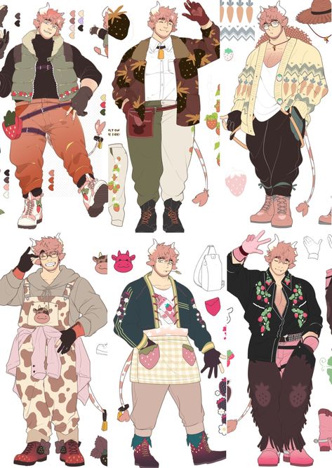 Plus Size Men Art Reference, Plus Size Body Reference Drawing Male, Genderless Character Design, Body Type Character Design, Chubby Men Character Art, Big Guy Poses, Soft Male Character Design, Plus Poses, Male Design Clothes