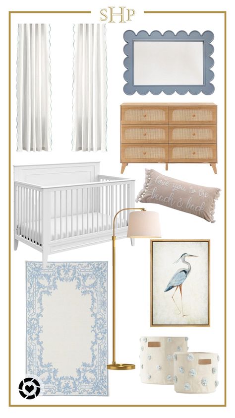 Beach Cottage Nursery, Classic Blue And White Nursery, Blue Willow Nursery, Feminine Blue Nursery, Baby Blue Nursery Girl, Coastal Chic Nursery, Coastal Grandma Nursery, Coastal Baby Boy Nursery, Coastal Grandmother Nursery