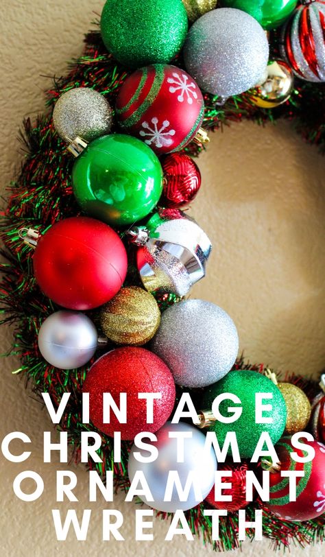 Making a Vintage Ornament Wreath for Christmas is a way to use ornaments in a way that is fresh and exciting. Creating one is a lot easier than you think. Wreaths Christmas Diy, Old Ornaments, 4h Projects, Vintage Ornament Wreath, Wreath For Christmas, Ornaments Ideas, Crafts For Teens To Make, Wreaths Christmas, Christmas Ornament Wreath