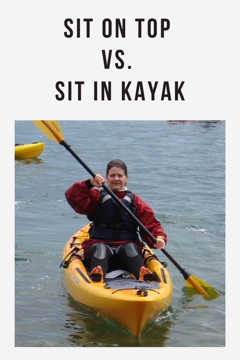 Sit On Top vs. Sit In Kayak - Kayak Help Sit In Kayak, Beach Camping Tips, Kayak Fishing Setup, Kayak Anchor, Kayak For Beginners, Kayak Fishing Tips, Angler Kayak, Sit On Kayak, Kayaking Tips