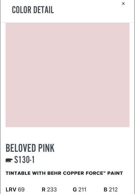 Behr Beloved Pink, Light Pink Bedrooms, Pink Bedrooms, Pink Paint, Bedroom Inspo, Girl Nursery, Bedroom Ideas, Mood Board