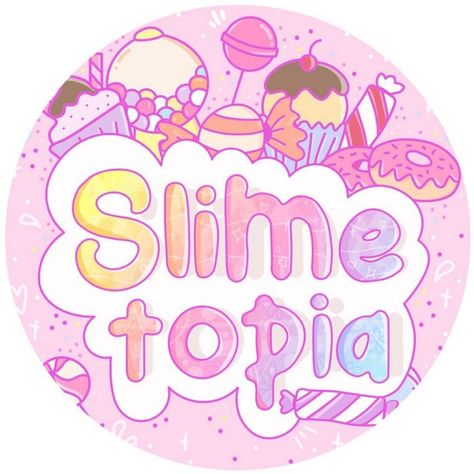 Foto Slime Aesthetic, Slime Logo Design, Slime Logo Ideas, Slime Buisness, Foto Slime, Logo Slime, Slime Stickers, Slime Logo, Slime Company