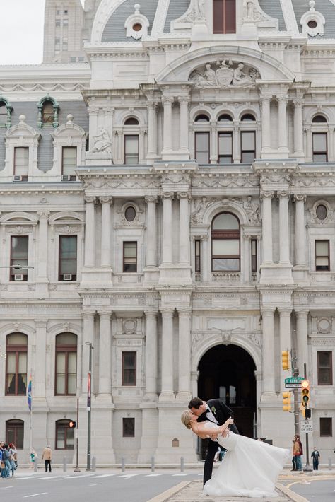 Philly City Hall Wedding, Philadelphia City Hall Wedding Photos, Philadelphia Wedding Photos, Wedding Photography City, Wedding Venues In Italy, Traveling Pictures, Romantic Pics, Wedding City Hall, City Hall Wedding Photos