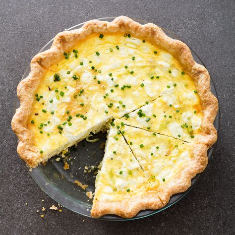 By using the proper combination of heavy cream, milk, whole eggs, and egg yolks, you can produce a custard that makes quiche worth eating once again. Best Quiche Recipes, Goat Cheese Quiche, Creamed Leeks, Cheese Quiche, America's Test Kitchen Recipes, Quiche Recipe, Cooks Illustrated, Americas Test Kitchen, Quiche Recipes