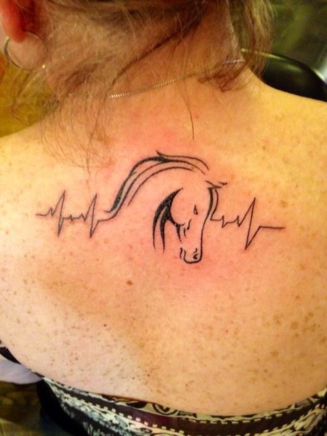 Horse Heartbeat Tattoo, Horse Heartbeat, Horse Tattoos, Heartbeat Tattoo, From Here To Eternity, Red Horse, Horse Heart, Horse Tattoo, Arm Tattoos