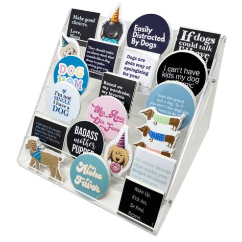 PRICES MAY VARY. Sam & Nala Acrylic Shelf Sticker Display, Sticker Holder Display Rack, Crystal Clear Shelves a ndRailing To Provide Maximum Visibility for Your Stickers, 11.25 x 9.4 x 7.9 Inches Vinyl Sticker Display, Stickers To Buy, Clear Shelves, Acrylic Sticker, Sticker Holder, Sticker Display, If Dogs Could Talk, Acrylic Countertop, Shelf Talkers