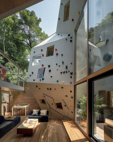 climb house #midjourney #aiart #artificialintelligence #house #climb #climbing #climbing_lovers #bouldering #rockclimbing Hang Board Climbing, Home Rock Climbing Wall, Climbing Hall, Mid 30s, Home Climbing Wall, Secret Lair, Abseiling, Stone Stairs, Rock Climbing Wall