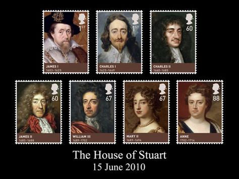 The House of Stuart - The Stuarts ruled Scotland for over two centuries before inheriting the English throne and established a reputation as both ambitious and accident-prone. Of nine monarchs, six of them died violently. They ruled Britain from 1603, when the Union of the Crowns caused James VI of Scotland to become James I of England. Stuart rule ended in 1714. House Of Stuart, Oliver Cromwell, Edward Iv, Gunpowder Plot, King James I, Marie Stuart, Stamp Of Approval, Civil Wars, Charles Ii