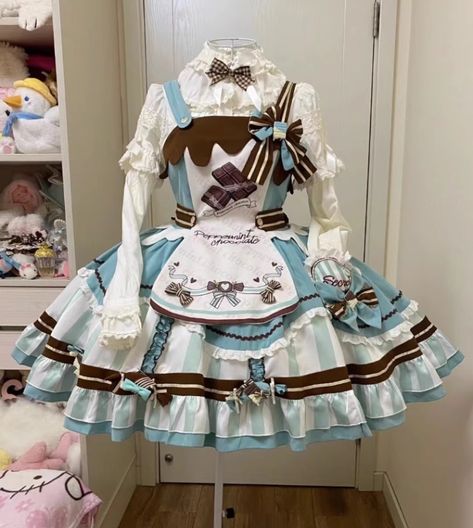 【-Delicious Mint Chocolate-】 #SweetLolita Jumper Dress Set

◆ Shopping Link >>> https://lolitawardrobe.com/delicious-mint-chocolate-sweet-lolita-jumper-dress-set_p7932.html Cute Bakery Outfits, Mint Chocolate Aesthetic, Mint Outfit Ideas, Crab Character, Baker Outfit, Chocolate Outfit, Baker Clothes, Chocolate Dress, Chocolate Clothes