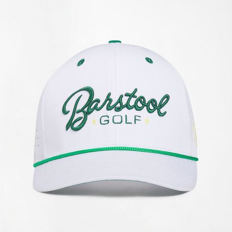 UNRL X Barstool Golf Script Vintage Rope Hat from Barstool Sports‚ Riggs, Frankie, Trent, and Danny Rapaport from the Fore Play podcast. Barstool Sports, Golf Hats, Hat Ideas, Golf Accessories, Bar Stools, Trucker Hat, Podcast, Baseball Hats, Juice