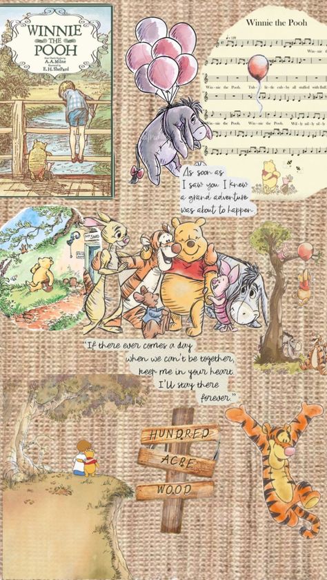 Disney Collage Wallpapers, Pooh Pictures, Collage Wallpapers, Disney Character Art, Winnie The Pooh Pictures, Cute Disney Drawings, Winnie The Pooh Quotes, Cute Disney Pictures, Disney Collage