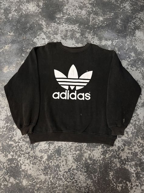 Adidas Crewneck, Sweatshirt Adidas, Adidas Equipment, 90s Adidas, Adidas Sweater, Adidas Trefoil, Adidas Sweatshirt, Sweater Pullover, Vintage 90s