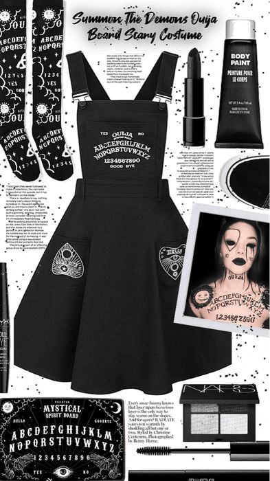 ouija board scary Halloween costume Outfit | ShopLook Ouija Board Costume, Gothic Mode, Halloween Board, Creepy Halloween Makeup, Spooky Costumes, Scary Halloween Costume, Diy Costume, Halloween Costume Outfits, Aesthetic Outfit Ideas