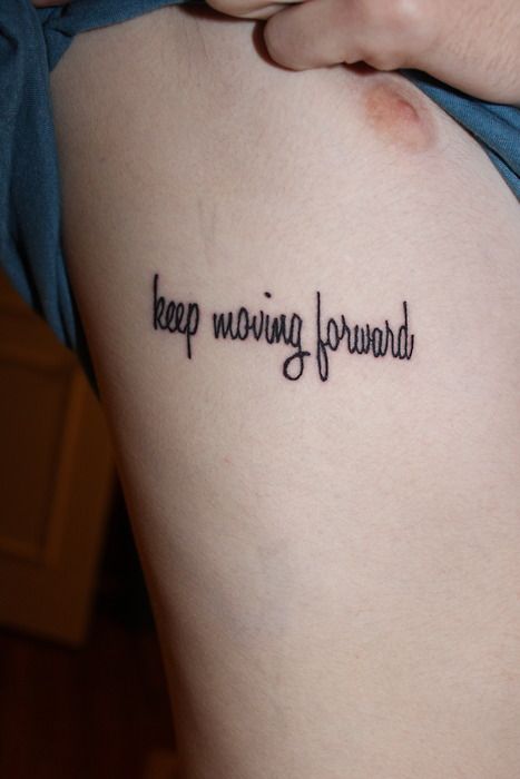 fuckyeahtattoos: “keep moving forward” -Walt Disney good quote to live by. i try to live by it everyday done by new moon tattoo brianbrain.tumblr.com Keep Moving Forward Tattoo, Moving Forward Tattoo, New Moon Tattoo, Forward Tattoo, Good Quotes To Live By, Meet The Robinson, Walt Disney Quotes, Good Quote, Feel Like Giving Up