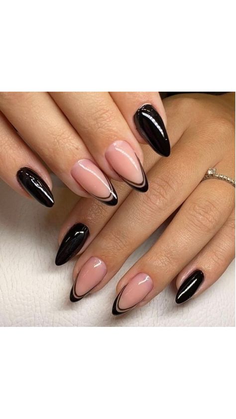 Embrace your witchy side with these mystical black nail ideas! 🔮🖤 #WitchyVibes #BlackMagic #NailInspiration Black Witchy Nails, Mystical Nails, Black Nails Ideas, Black Nail Ideas, Black Manicure, Witch Nails, Witchy Nails, Black Nail Art, Black Witch