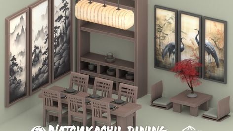 [Update] Infant update + new cribs | Patreon Japanese Themed Bedroom, Sims 4 Japanese House, Japan Furniture, Korean Furniture, Asian Room, Japan Decor, Japanese Bedroom, Sims 4 Anime, Sims 4 House Building