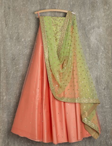 SwatiManish Lehengas SMF LEH 140 17 Carrot orange lehenga pear dupatta with threadwork blouse Orange Lehenga, Raw Silk Lehenga, Half Saree Designs, Red Lehenga, Indian Lehenga, Lehenga Blouse, Ghagra Choli, Designer Lehenga Choli, Leh