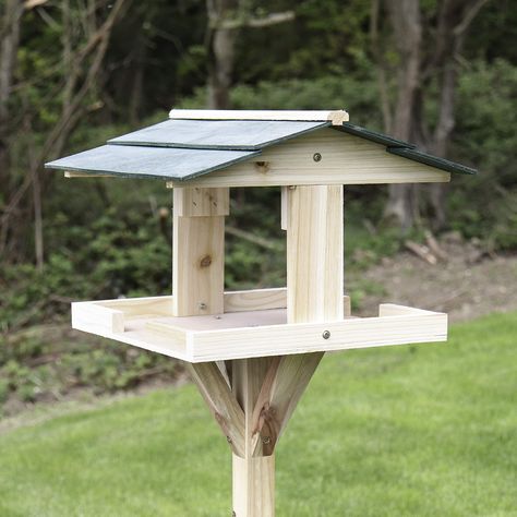 Bird Feeder Station Ideas, Bird Feeding Table, Bird Feeder Hangers, Bird Feeder Station, Bird Feeder Stands, Unique Bird Feeders, Squirrel Proof Bird Feeders, Wooden Bird Feeders, Bird Table